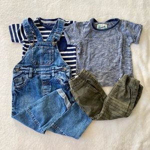 Coordinating Boys Bundle Lot of 4 T-shirts and Bottoms Size 3T